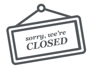 business closed sign due to coronavirus
